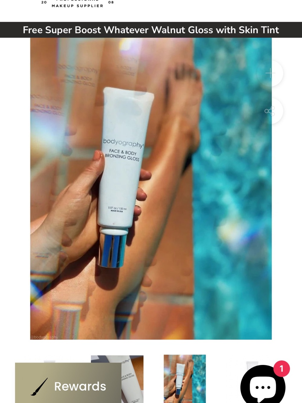 Bodyography Face & Body Bronzing Gloss - Warm Bronze - Picture 3 of 4